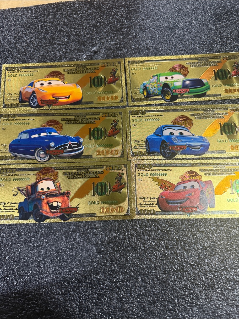 Cars Gold foil set SpongeBob- Cars theme